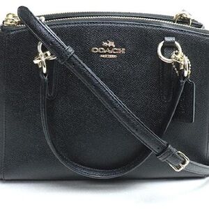 Coach Black Crossbody Bag with Gold Accents